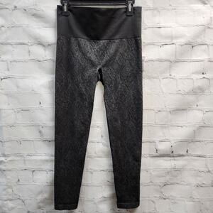 Soma Jacquard Leggings XL mystical skin dark Gray workout hiking ankle stretch